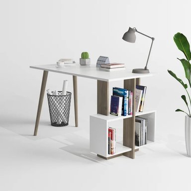 ESCRITORIO VINTAGE REBECA COLOR BLANCO/MARRÓN TU MESITA