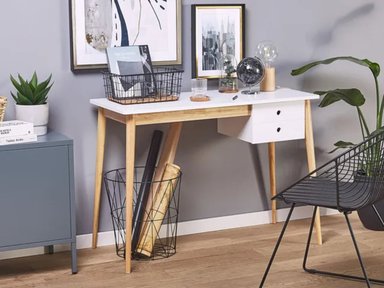 ESCRITORIO VINTAGE BELIANI COLOR BLANCO/DUNA TU MESITA