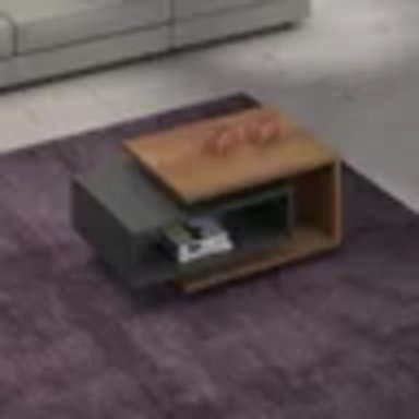 MESA DE CENTRO MODERNA DIVA MARRÓN/NEGRO