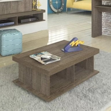 MESA DE CENTRO MODERNA ADA MARRÓN 90CM