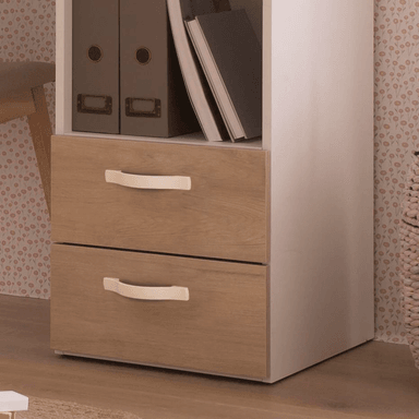 ESCRITORIO MODERNO DOVE BLANCO/NATURAL 120 CM - 2