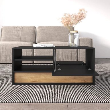 MESA DE CENTRO 2 PUERTAS FRIDA COLOR NEGRO TU MESITA - 2