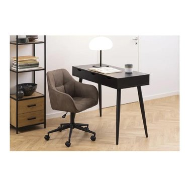 ESCRITORIO VINTAGE TU MESITA MARTY COLOR NEGRO 3 CAJONES