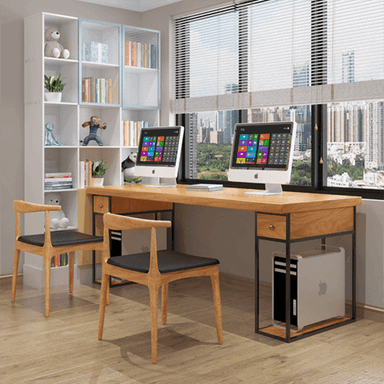 ESCRITORIO PARA 2 ESTILO RUSTICO LULU 220CM TU MESITA