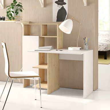 ESCRITORIO MODERNO MARSHALL CON ESTANTE