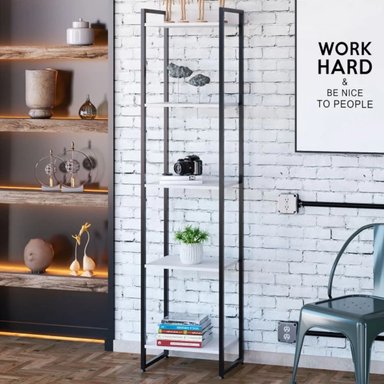 ESTANTE INDUSTRIAL MARÍN COLOR BLANCO 5 REPISAS TU MESITA