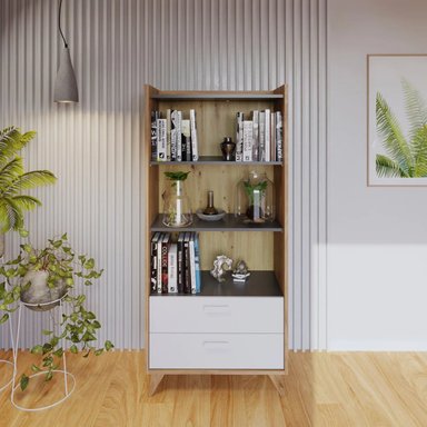 LIBRERO CLÁSICO MONTANA MULTICOLOR 2 CAJONES TU MESITA