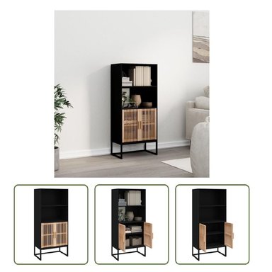 LIBRERO MODERNO TU MESITA FARGOT CORLOR NEGRO/HAYA 2 PUERTAS