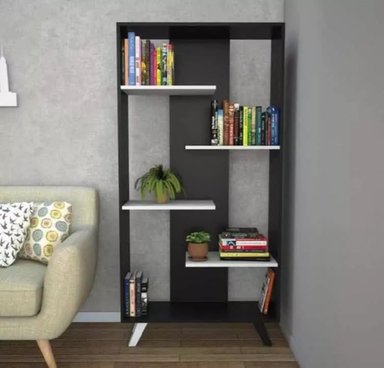 LIBRERO MULTIUSOS LISETT COLOR NEGRO/BLANCO TU MESITA