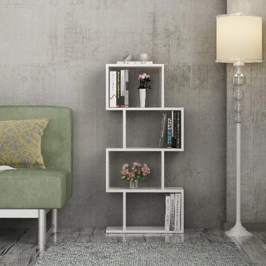 ESTANTE CONTEMPORÁNEO FINÉS BLANCO 116CM