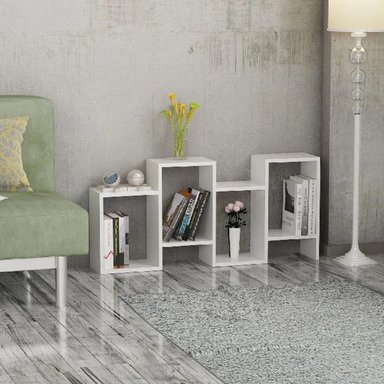 ESTANTE CONTEMPORÁNEO FINÉS BLANCO 116CM - 2