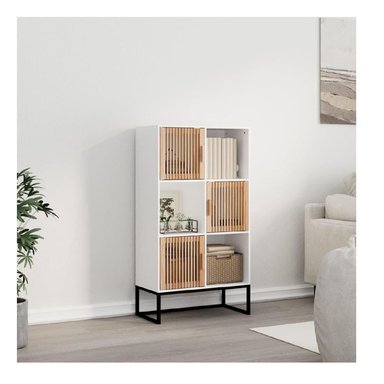 LIBRERO MULTIUSOS TU MESITA BELTRAN COLOR BLANCO/HAYA 3 PUERTAS