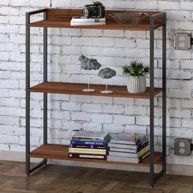 ESTANTE INDUSTRIAL IGOR COLOR MARRÓN TU MESITA 3 REPISAS