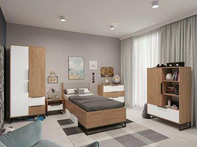 LIBRERO MODERNO FERNANDO 1 PUERTA 1 CAJÓN TU MESITA