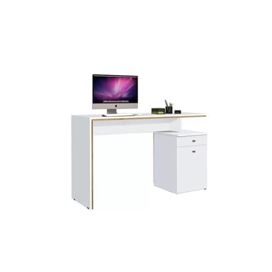 ESCRITORIO CLÁSICO MEGAN COLOR BLANCO 1 CAJÓN 1 PUERTA TU MESITA - 2