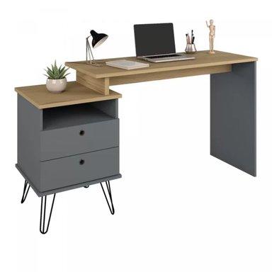 ESCRITORIO MINIMALISTA NORRIS COLOR DUNA/GRIS OSCURO TU MESITA - 3