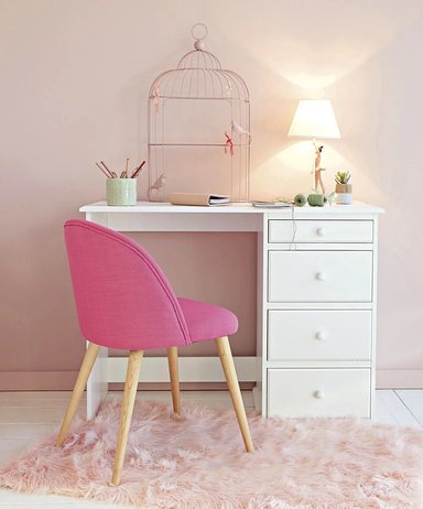 ESCRITORIO BELANOVA BLANCO 4 CAJONES 105 CM