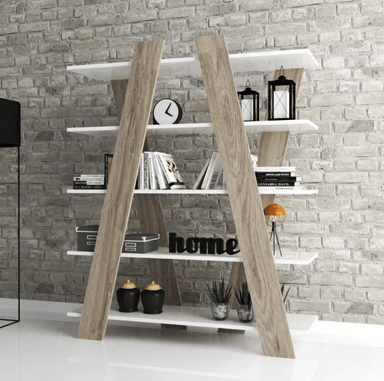 MODERNO ESTANTE XIMENA COLOR BLANCO/MARRÓN TU MESITA