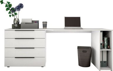 ESCRITORIO MODERNO GARCÍA BLANCO LARGO 196CM