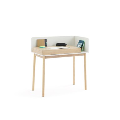 ESCRITORIO MINIMALISTA TAURO COLOR DUNA/BLANCO 1 CAJÓN TU MESITA