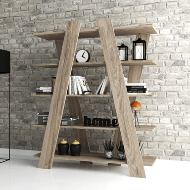 MODERNO ESTANTE XIMENA COLOR MARRÓN OSCURO TU MESITA