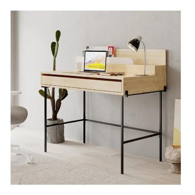 ESCRITORIO MODERNO TU MESITA ATLANTIS COLOR DUNA/BLANCO 1 CAJÓN