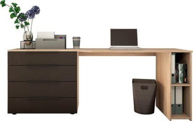 ESCRITORIO MODERNO GARCÍA MARRÓN LARGO 196CM