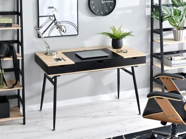 ESCRITORIO MODERNO TIGGO COLOR NEGRO/DUNA TU MESITA