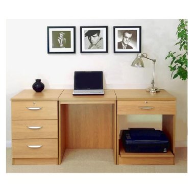 ESCRITORIO EJECUTIVO TU MESITA FELIX COLOR HAYA 4 CAJONES