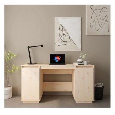 ESCRITORIO PRÁCTICO TU MESITA PRINCE COLOR DUNA 2 PUERTAS