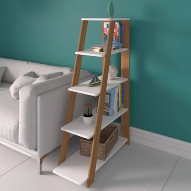 MODERNO LIBRERO AMAUTA COLOR BLANCO/HAYA TU MESITA