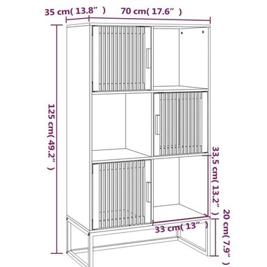 LIBRERO MULTIUSOS TU MESITA BELTRAN COLOR NEGRO/HAYA 3 PUERTAS