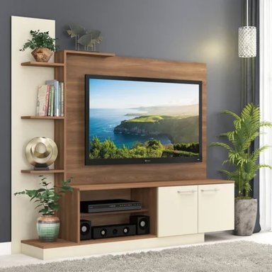 ESTANTE PARA TV MODERNO JANEIRO CON COMPARTIMIENTOS Y 2 PUERTAS
