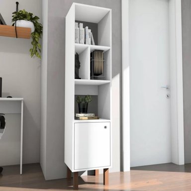 LIBRERO CLÁSICO REMY COLOR BLANCO 1 PUERTA TU MESITA