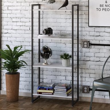 LIBRERO INDUSTRIAL BRODY COLOR BLANCO 4 REPISAS TU MESITA