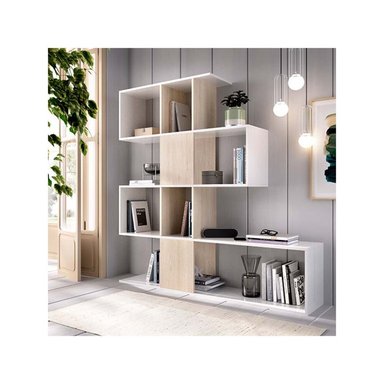 ESTANTE SEPARADOR DE AMBIENTE TOMMY COLOR BLANCO/MACADAMIA TU MESITA