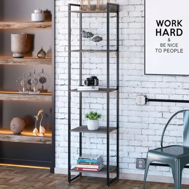 ESTANTE INDUSTRIAL MARÍN COLOR MARRÓN 5 REPISAS TU MESITA