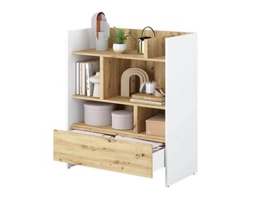 ESTANTE BAJO BOSTON COLOR BLANCO/DUNA TU MESITA