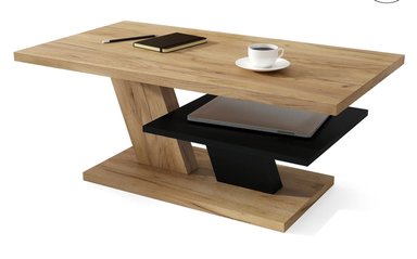 MESA DE CENTRO ELEGANTE LOLA COLOR DUNA/NEGRO TU MESITA - 2
