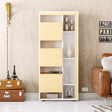 ESTANTE MULTIFUNCIONAL SHANTAL COLOR BLANCO/DUNA TU MESITA 3 PUERTAS