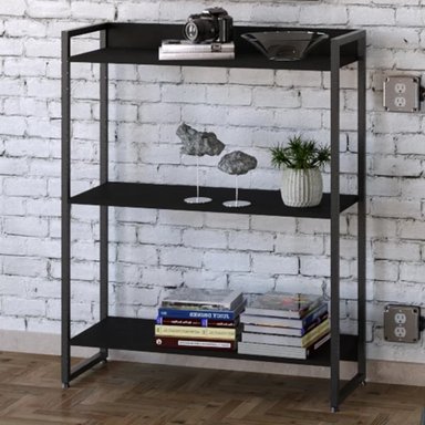 ESTANTE INDUSTRIAL IGOR COLOR NEGRO TU MESITA 3 REPISAS