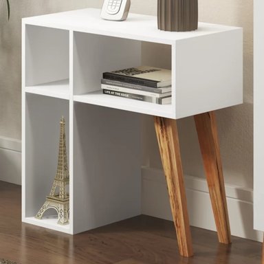 MUEBLE PRÁCTICO MULTIUSOS ALEXA COLOR BLANCO TU MESITA