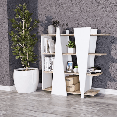 ESTANTE MODERNO NATALY COLOR BLANCO/HAYA TU MESITA