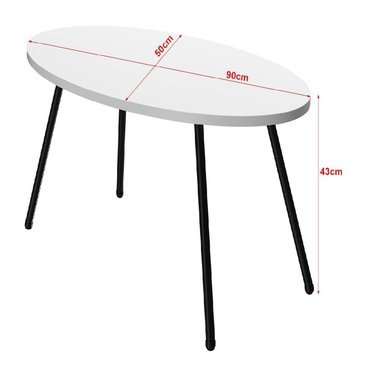 MESA CLÁSICA DE CENTRO TU MESITA ROMINA COLOR BLANCO - 3