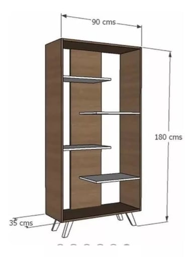LIBRERO MULTIUSOS LISETT COLOR DUNA/BLANCO TU MESITA - 2