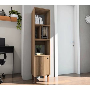 LIBRERO CLÁSICO REMY COLOR MARRÓN 1 PUERTA TU MESITA