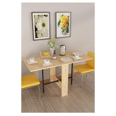 MESA DE COMEDOR PLEGABLE TU MESITA GINA COLOR DUNA