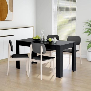 MESA DE COMEDOR CLÁSICA TU MESITA LIANA COLOR NEGRO - 1
