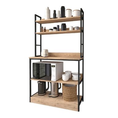 MUEBLE INDUSTRIAL DE COCINA TU MESITA TEO COLOR ROBLE/NEGRO - 2