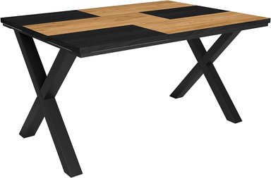 MESA RÚSTICA LEOPOLDO COLOR NEGRO/DUNA TU MESITA - 2